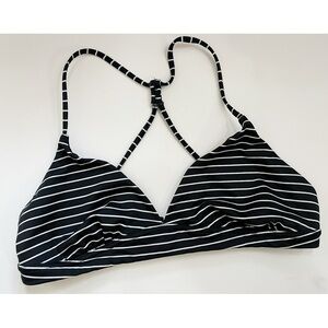 Victoria’s Sport • Black and White Striped Bikini Top